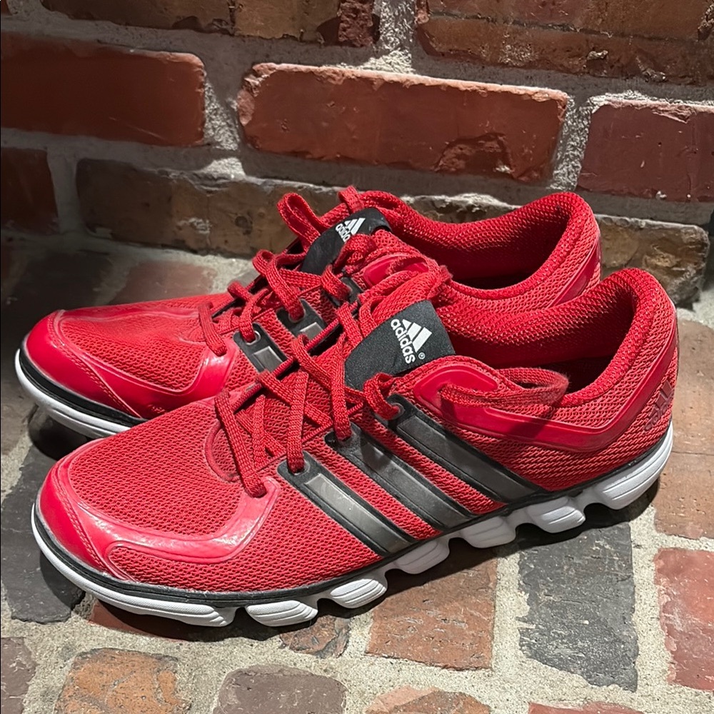 Adidas Red and Black Running Shoes